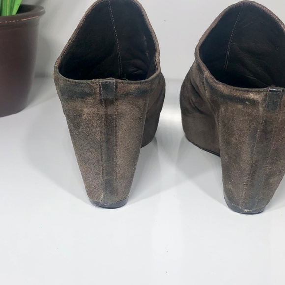 Vera Wang Lavender Label Brown Suede Mule Platform - Picture 4 of 8